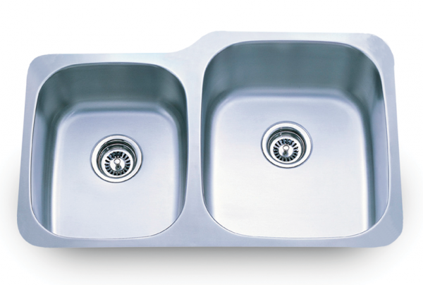 M series 60 40 reversed stainless sink 